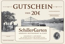 Eine Karte mit dem Schriftzug „Gutschein über 20€“